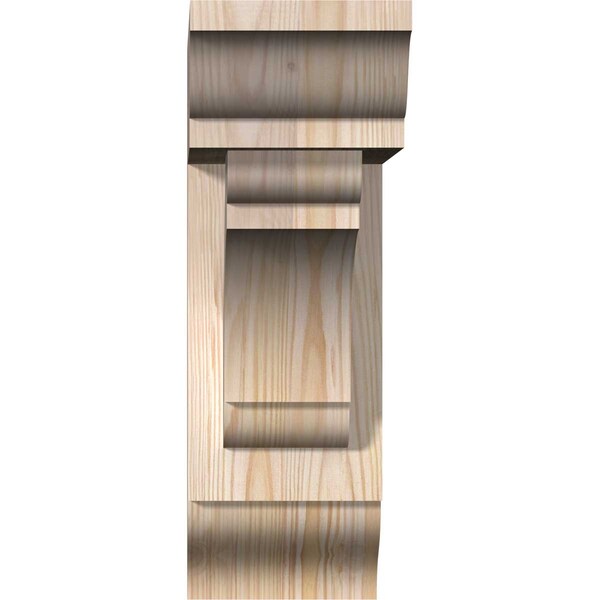 Olympic Traditional Smooth Bracket W/ Offset Brace, Douglas Fir, 5 1/2W X 16D X 16H